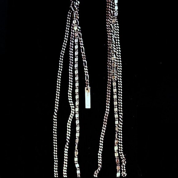 ANN DEMEULEMEESTER Gunmetal Silver-Tone Chain Link Shoulder Grazing Earrings - Picture 7 of 10